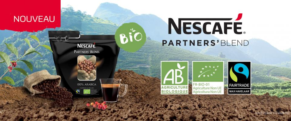 Bannière Nescafé Partners' Blend BIO