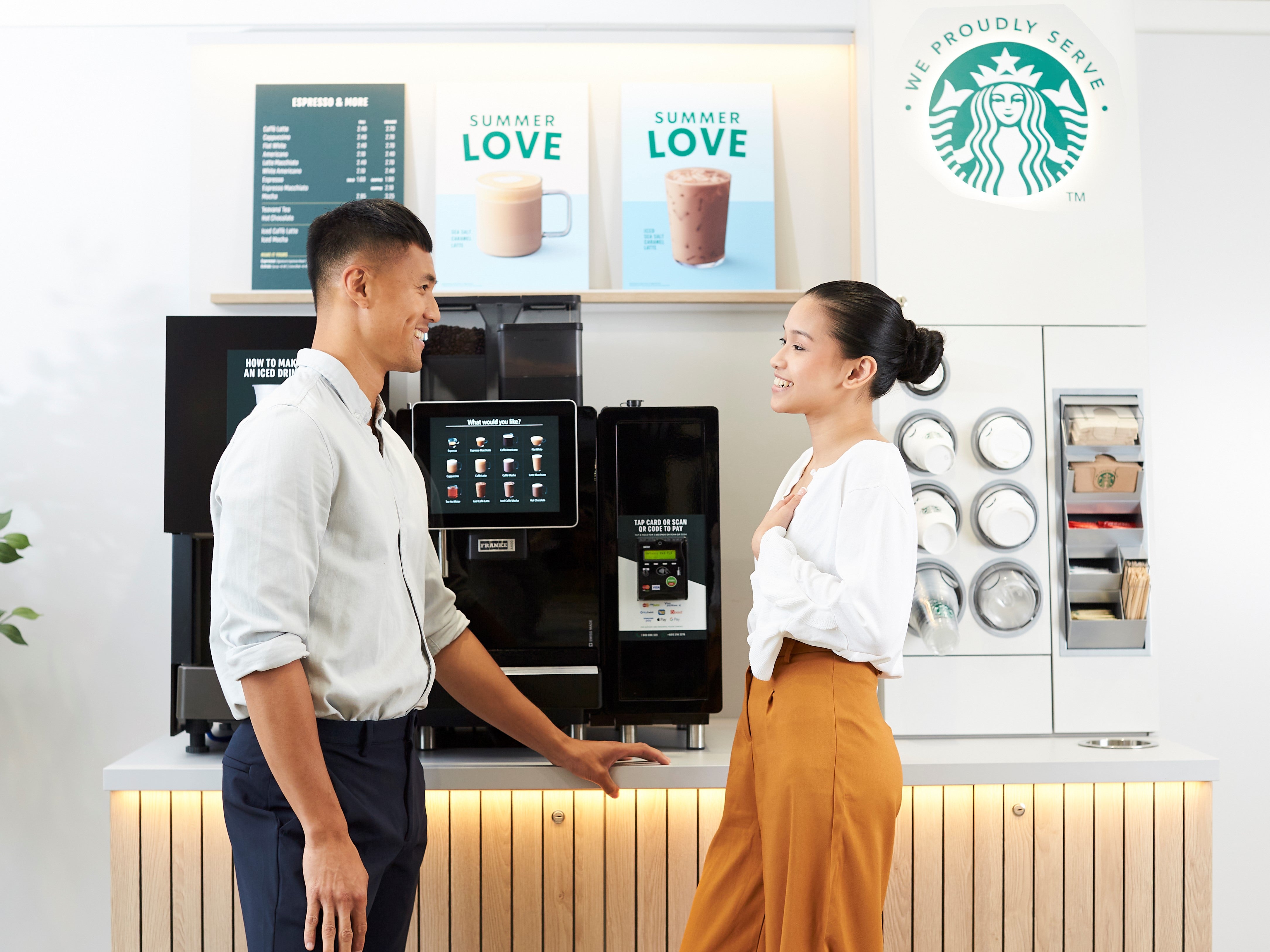 WE PROUDLY SERVE STARBUCKS