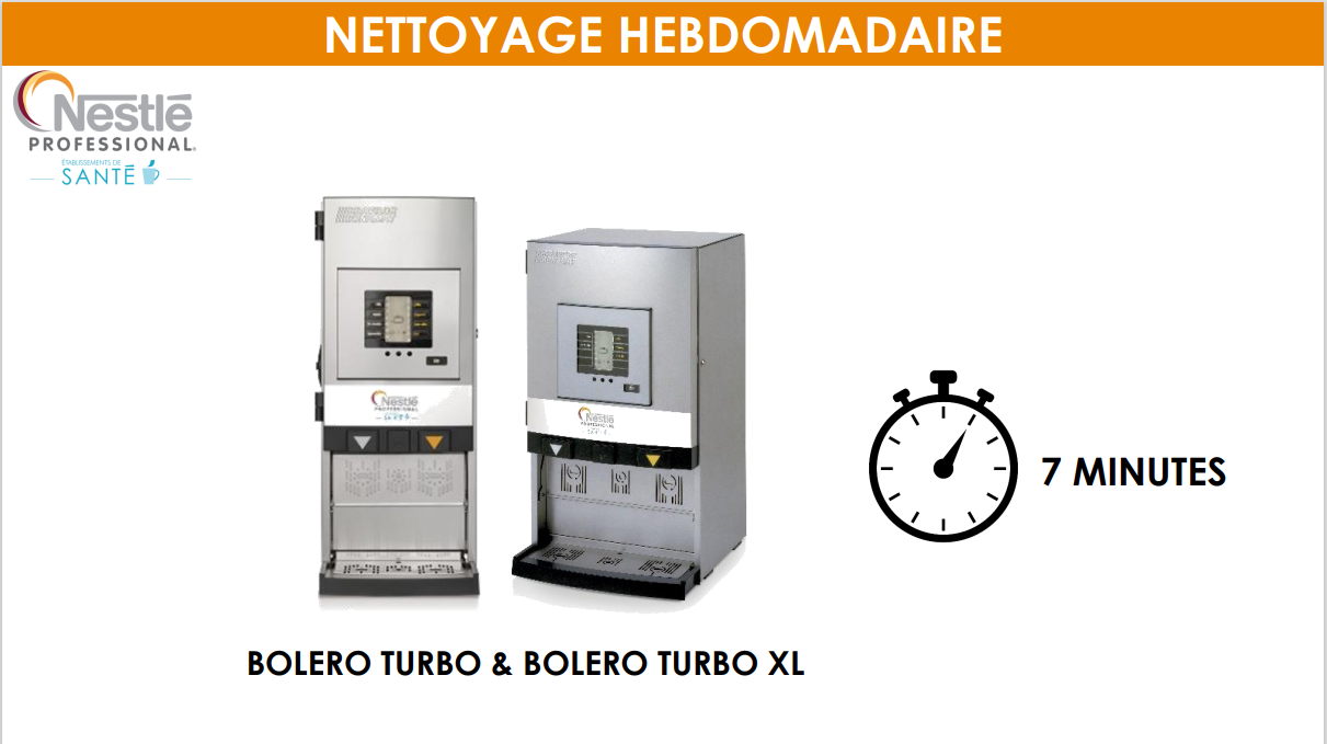 entretien hebdomadaire de la machine nestle professional