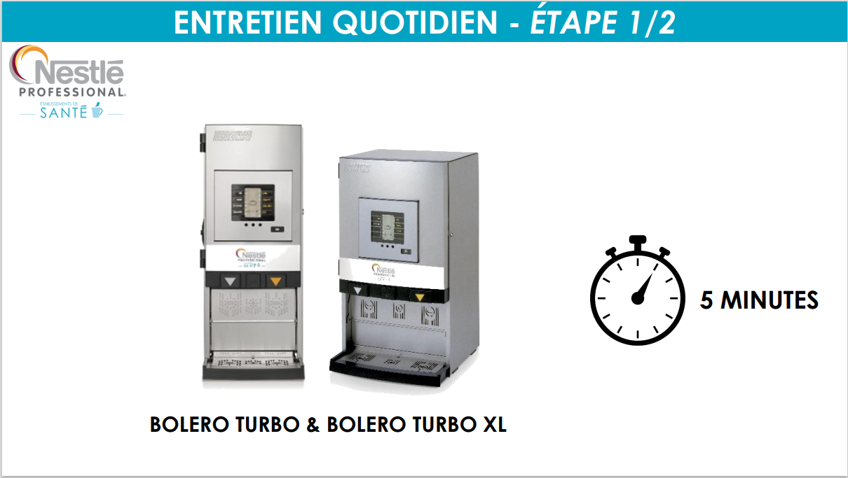 reapprovisionnement de la machine Nestle Professional