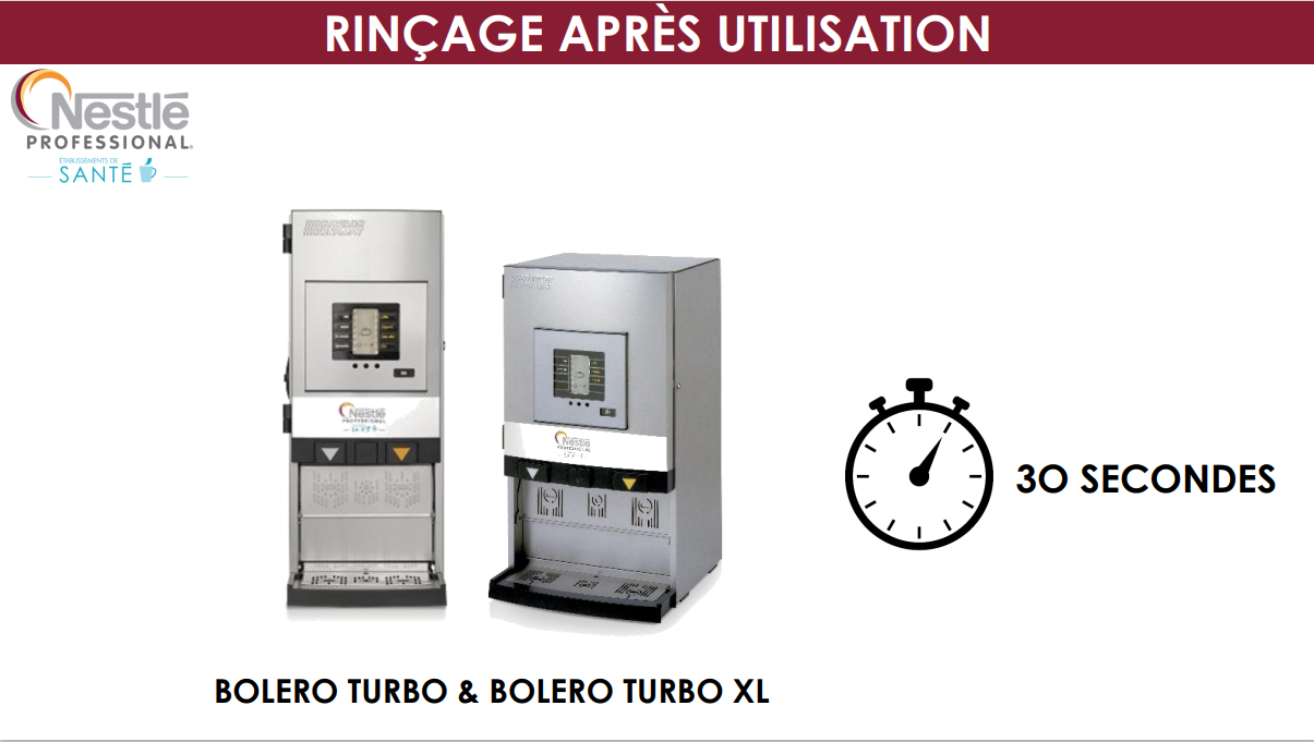 rincage de la machine nestle professional