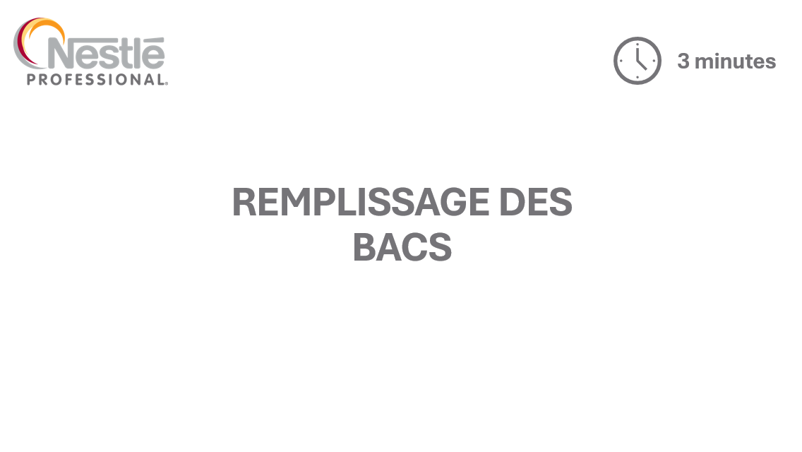 remplissage des bacs