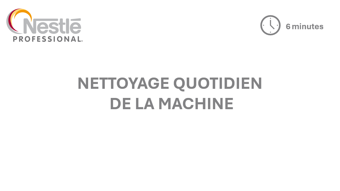 Nettoyage quotidien de la machine