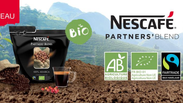 Bannière Nescafé Partners' Blend BIO