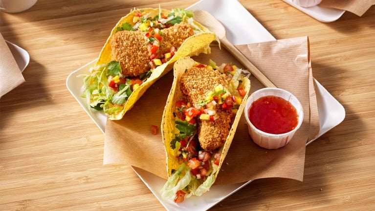 garden gourmet sweet sour crispy tender tacos