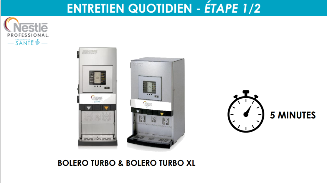 reapprovisionnement de la machine Nestle Professional