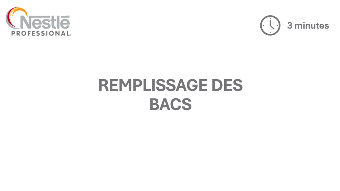 remplissage des bacs