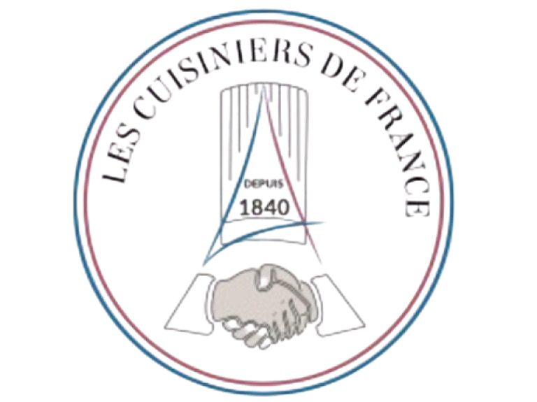 Logo Les Cuisiniers de France  fonds CHEF
