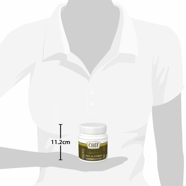 CHEF Pâte au citron Pot de 580 g Taille Réelle
