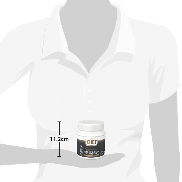 CHEF® Pâte au poivre fermenté Pot de 580 g Taille Réelle