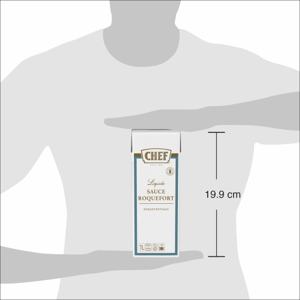 chef sauce roquefort brique de 1l taille reelle
