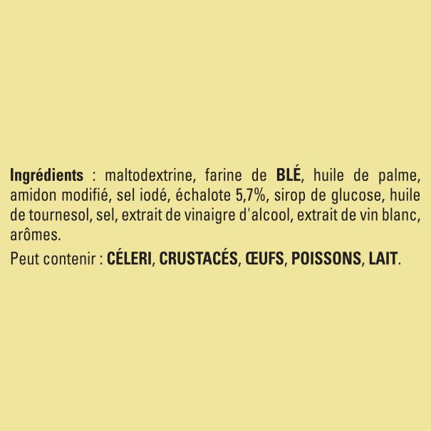 chef Sauce Beurre Blanc ingredients