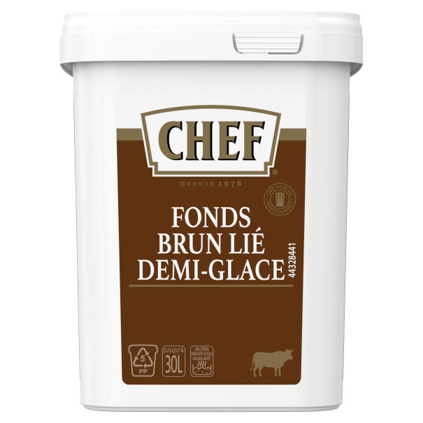 chef fonds brun lie demi glace