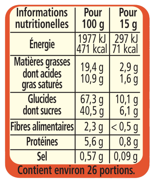Informations nutritionelles