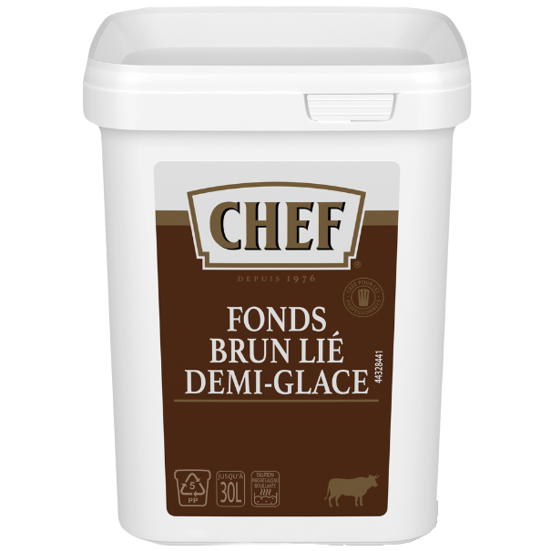 chef fonds brun lie demi glace