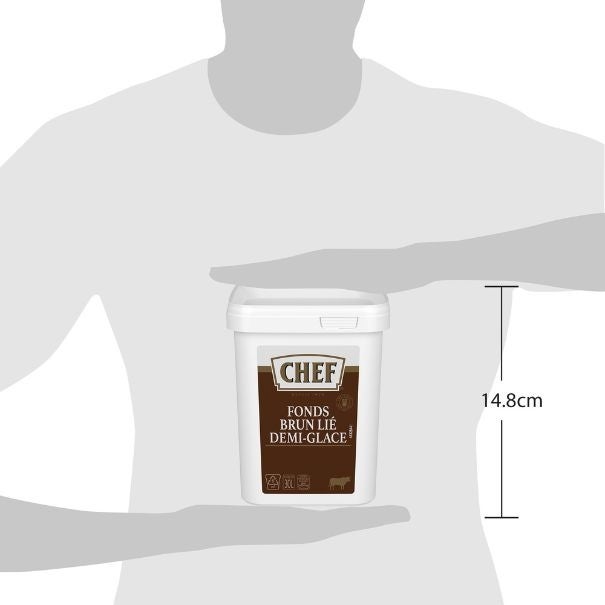 chef fonds brun lie demi glace taille reelle