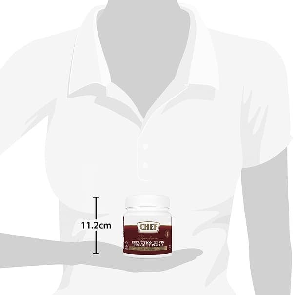 CHEF® Réduction de vin rouge et porto Pot de 450 g Taille Réelle