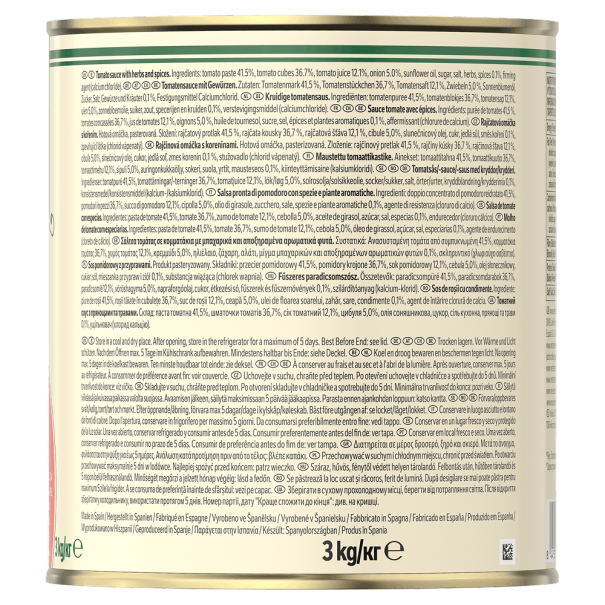 Infos ingrédients sauce tomate Buitoni 
