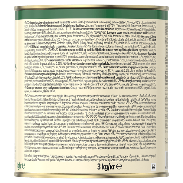 Dos de boîte avec ingrédients Buitoni