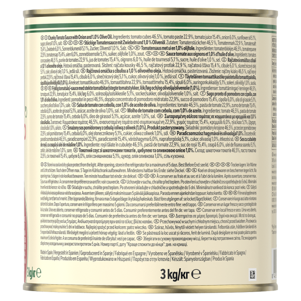 Côté boîte avec liste d’ingrédients