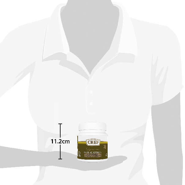 CHEF Pâte au citron Pot de 580 g Taille Réelle