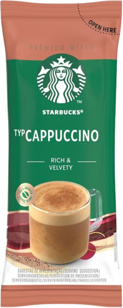 Starbucks Cappuccino instant coffee sachet with rich and velvety taste
