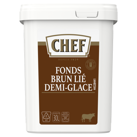 chef fonds brun lie demi glace
