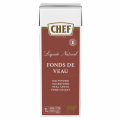 CHEF Fonds de Veau Naturel Brique de 1L Face