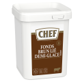 chef fonds brun lie demi glace face