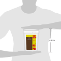 Container of Maggi brown stock paste, 750g, displayed in a human hand silhouette for size reference with a height of 14.8cm