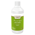A green and white bottle labeled "CHEF Concentré liquide Légumes," featuring vegetable broth concentrate for cooking