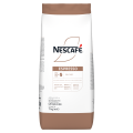 Nescafé Espresso blend package, showcasing whole roasted beans, notes of cocoa, and a flavor intensity rating. 1 kg size.