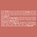 Liste d’ingrédients multilingue; allergènes en majuscules, texte blanc sur fond rouge.