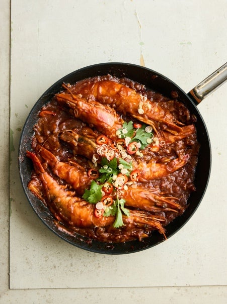 Gambas au Piment à la mode de Singapour