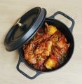 Cocotte de poulet fermier Basquaise