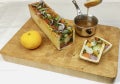 Pâté en croûte de légumes, jus végétal au yuzu