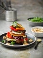 Milles feuilles de légumes méditerranéen, aïoli végétale