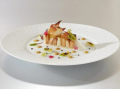 Fraîcheur de Tourteaux aux agrumes, Gelée d'un bouillon Dashi