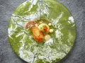 Beignet de Queue de Langoustine, Mousseline à la Verveine Citronnée, Sabayon Vin Blanc
